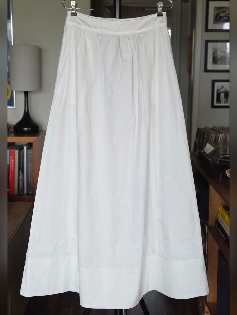 SAME Los Angeles White Poplin Maxi Skirt NWT - Picture 2 of 6